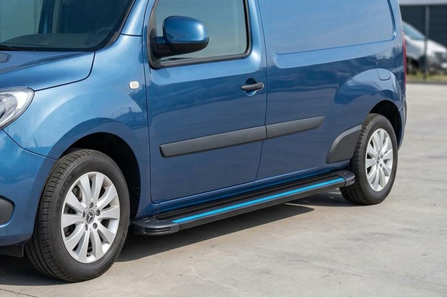 Renault Kangoo 2008–2020 Progi Boczné Maya Blue (2 szt., Aluminium) Krótki Rozstaw Osi Image