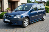 Renault Logan MCV 2005-2013 Progi Boczné Maya Blue (2 szt., Aluminium) zdjęcia 1