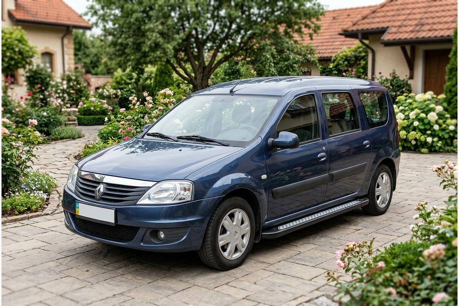 Dacia Logan MCV 2004-2014 Progi Boczne New Vision Black (2 szt., Aluminium) Image