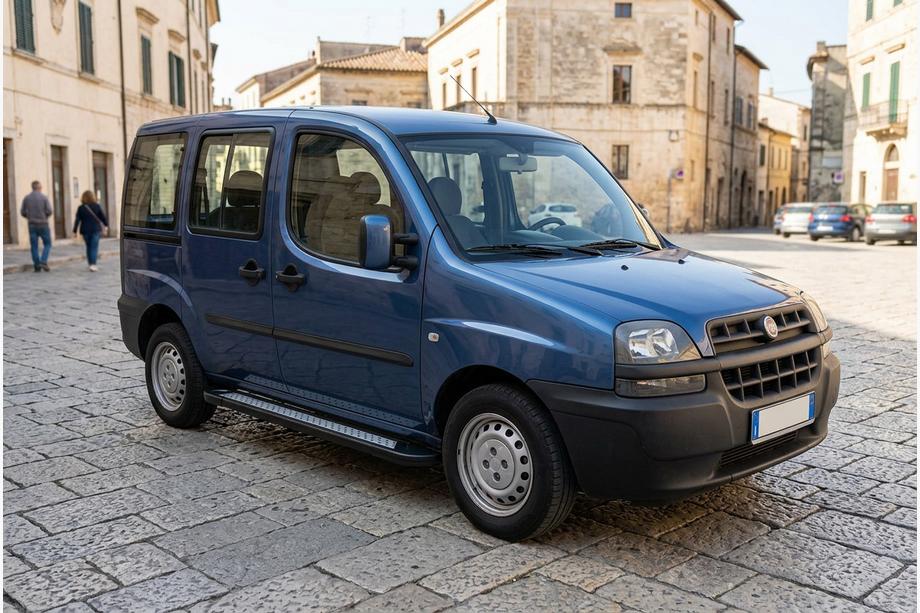 Fiat Doblo I 2005-2010 Progi Boczne New Vision Black (2 szt., Aluminium) Baza Standardowa Image