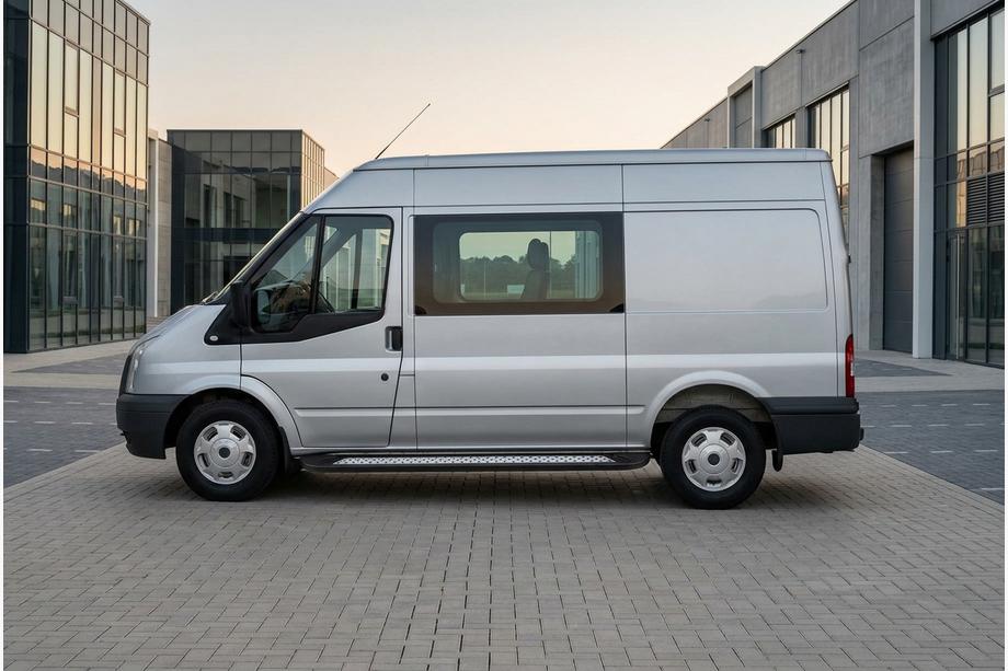 Ford Transit 2000–2014 Progi Boczne New Vision Black (2 szt., Aluminium) L1 (krótka) Image
