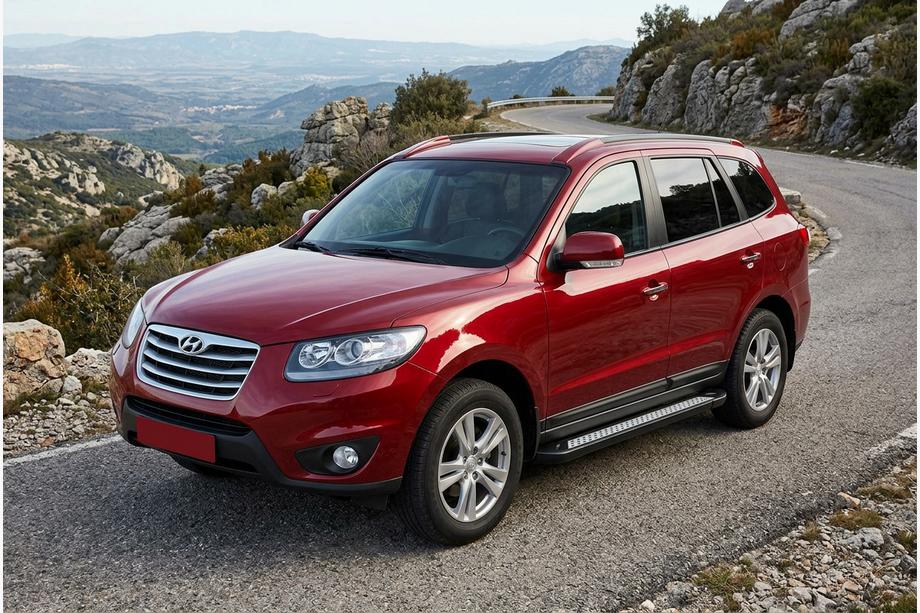 Hyundai Santa Fe 2 2006-2012 Progi Boczne New Vision Black (2 szt., Aluminium) Image