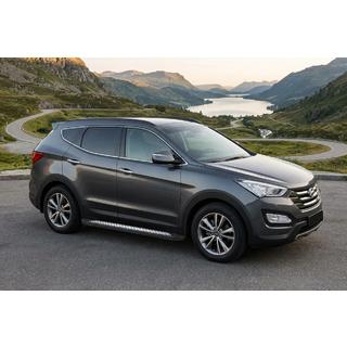 Progi Boczne New Vision Black (2 szt., Aluminium) Hyundai Santa Fe 3 2012-2018 zdjęcia 1