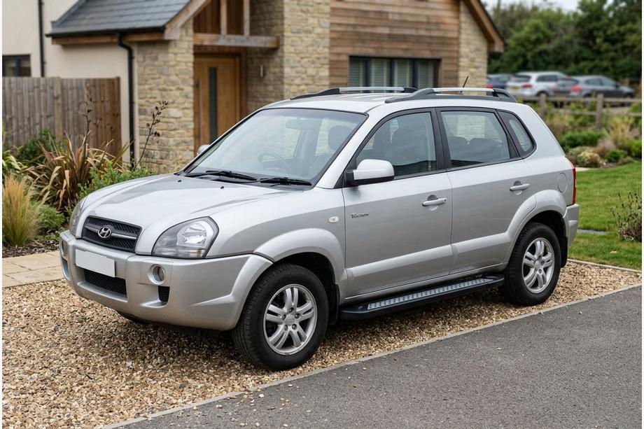 Hyundai Tucson JM 2004- Progi Boczne New Vision Black (2 szt., Aluminium) Image