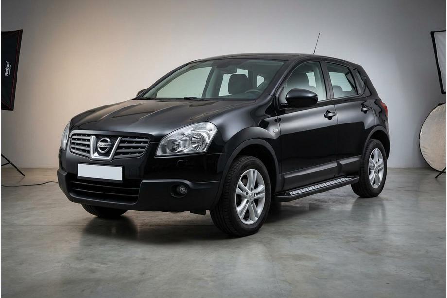 Nissan Qashqai 2007-2010 Progi Boczne New Vision Black (2 szt., Aluminium) Image