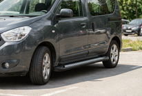 Renault Dokker 2013-2022 Progi Boczne New Vision Black (2 szt., Aluminium) zdjęcia 1