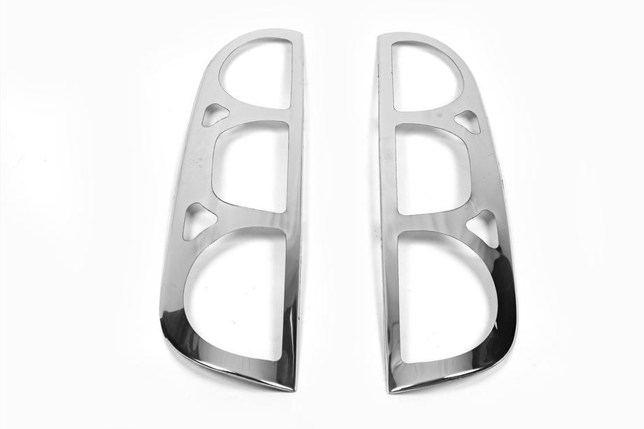 Fiat Doblo I 2005-2010 Chromowane Nakładki na Tylne Lampy (2 szt, Stal Nierdzewna) Zdjęcia 2