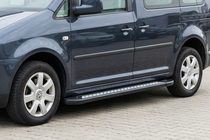Volkswagen Caddy 2010-2015 Progi Boczne New Vision Black (2 szt., Aluminium) Maxi Baza zdjęcia 1