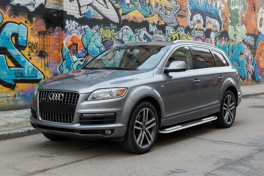 Audi Q7 2005-2015 Progi Boczné Tayga V2 (2 szt., Aluminium) Image