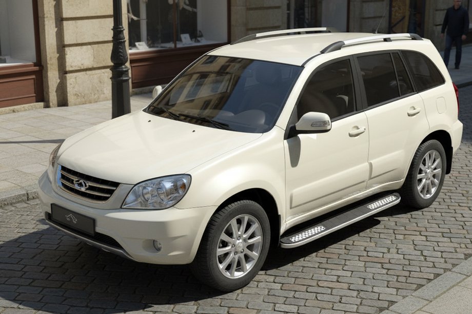 Chery Tiggo 1 2005-2016 Progi Boczné Tayga V2 (2 szt., Aluminium) Image