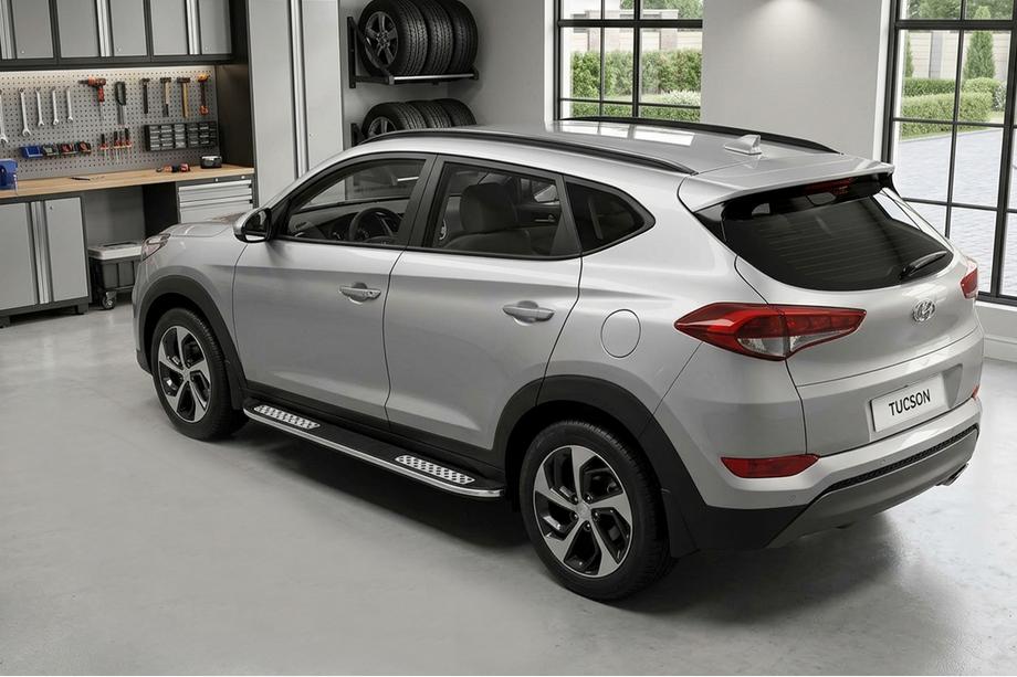 Hyundai Tucson TL 2016-2021 Progi Boczné Tayga V2 (2 szt., Aluminium) Image