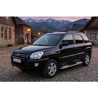 Progi Boczné Tayga V2 (2 szt., Aluminium) Kia Sportage 2004-2010 zdjęcia 1