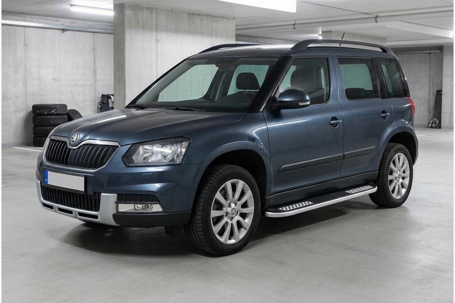 Skoda Yeti 2009-2017 Progi Boczné Tayga V2 (2 szt., Aluminium) Image