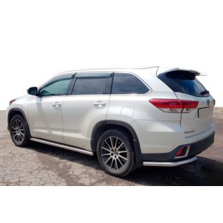 Tylne narożniki (2 szt., stal nierdzewna) Toyota Highlander 2013-2019 zdjęcia 1