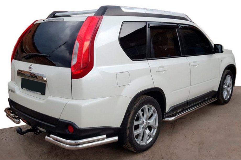 Nissan X-trail T31 2007-2014 Tylne narożniki AK003-Double (2 szt., stal nierdzewna) Image