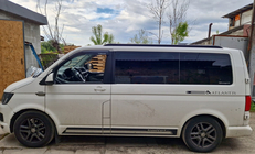 Volkswagen T5 Caravelle 2004-2010 Zintegrowane relingi dachowe (czarne) Krótki Rozstaw Osi zdjęcia 42