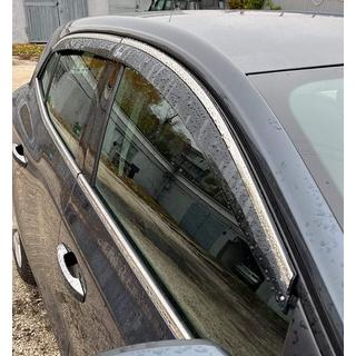 Deflektory szyb z chromowaną listwą HB (4 szt, Niken) Renault Megane IV 2016-2025 zdjęcia 1
