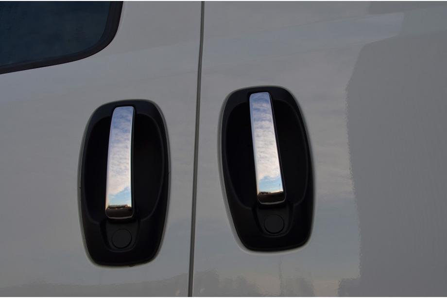 Fiat Doblo II 2010-2022 Nakładki na Klamek Chromowane (4 szt., Stal Nierdzewna) OmsaLine - Włoska Stal Nierdzewna Image