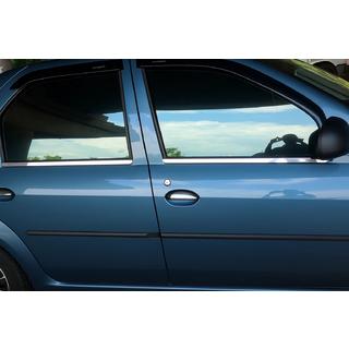Zewnetrzne Ozdobne Listwy Szyb Stal Nierdzewna (4 szt) Renault Logan I 2008-2013 zdjęcia 1