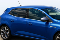 Renault Megane IV 2016-2025 Dolne listwy okien (HB, 6 szt, stal nierdzewna) OmsaLine - Włoska Stal Nierdzewna zdjęcia 1
