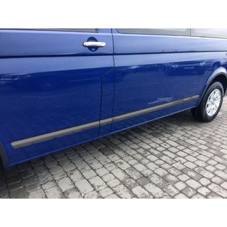 Listwy Drzwiowe (Stal Nierdzewna, Czarny Chrom) Volkswagen T5 2010-2015 zdjęcia 1