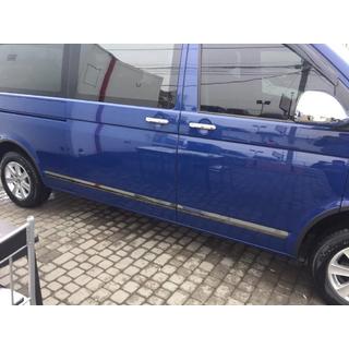 Listwy Drzwiowe (Stal Nierdzewna, Czarny Chrom) Volkswagen T6 2015-2024 zdjęcia 1