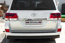 Toyota Land Cruiser 200 2007-2021 Chromowane Nakładki na Tylne Lampy (2015+, 4 szt., Plastik) zdjęcia 2