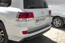 Toyota Land Cruiser 200 2007-2021 Chromowane Nakładki na Tylne Lampy (2015+, 4 szt., Plastik) zdjęcia 5