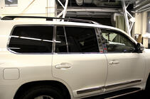 Toyota Land Cruiser 200 2007-2021 Kompletne listwy okien i słupków stal nierdzewna zdjęcia 17