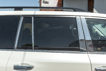 Toyota Land Cruiser 200 2007-2021 Kompletne listwy okien i słupków stal nierdzewna zdjęcia 6