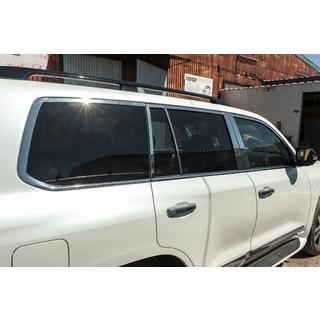 Kompletne listwy okien i słupków stal nierdzewna Toyota Land Cruiser 200 2007-2021 zdjęcia 2