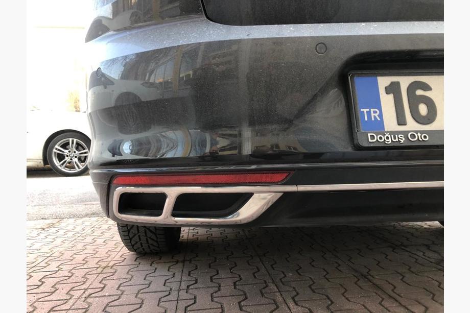 Volkswagen Passat B8 2015-2023 Nakładki na wydech Carmos SD/SW (2019+, 3 szt, stal nierdzewna) Zdjęcia 2