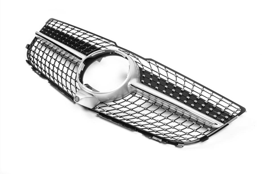 Mercedes GLK class X204 2008-2015 Atrapa Chłodnicy Diamond Silver (2013-2015) Pod kamerę Zdjęcia 4