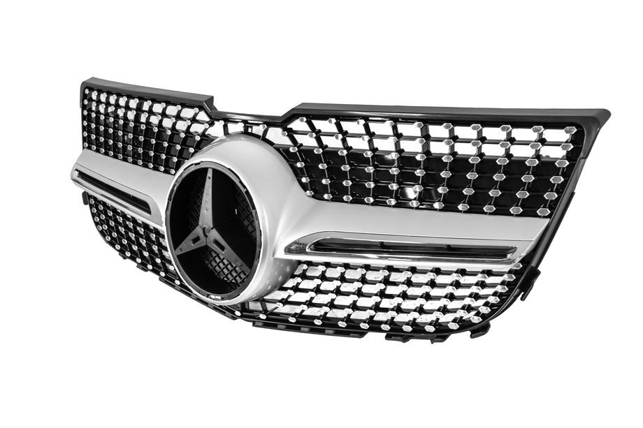 Mercedes GLK class X204 2008-2015 Atrapa Chłodnicy Diamond Silver (2013-2015) Pod kamerę Zdjęcia 6