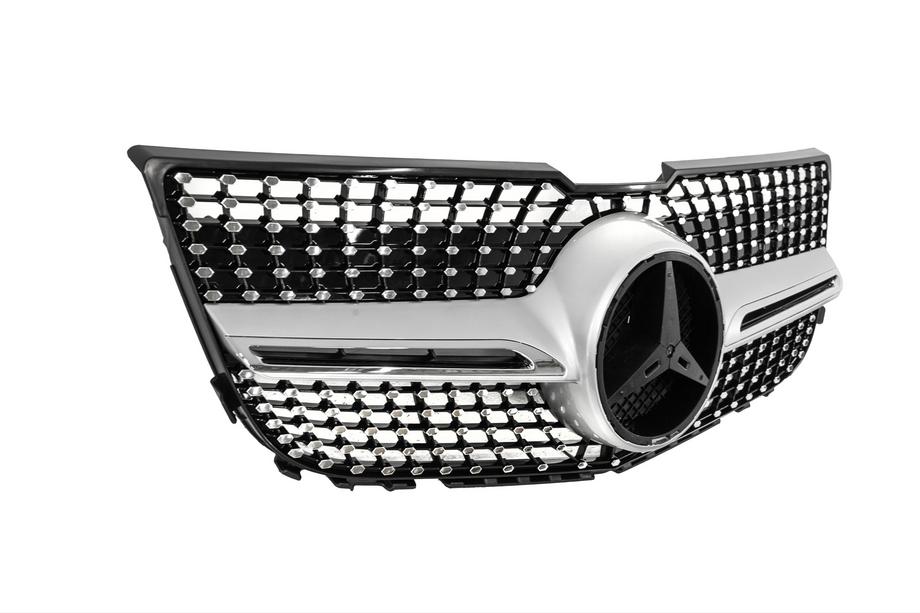 Mercedes GLK class X204 2008-2015 Atrapa Chłodnicy Diamond Silver (2013-2015) Pod kamerę Zdjęcia 7
