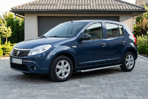 Renault Sandero 2007-2013 Progi Boczné Fullmond (2 szt., Aluminium) zdjęcia 1