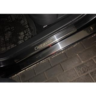 Nakładki progowe Carmos (8 szt., stal nierdzewna) Skoda Octavia II A5 2010-2013 zdjęcia 1