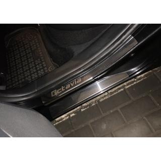 Nakładki progowe Carmos (8 szt., stal nierdzewna) Skoda Octavia II A5 2010-2013 zdjęcia 2