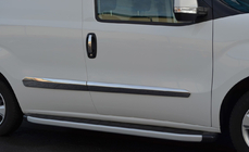 Fiat Doblo II 2010-2022 Listwy Drzwiowe Stal Nierdzewna (4 szt.) OmsaLine - Włoska Stal Nierdzewna zdjęcia 5