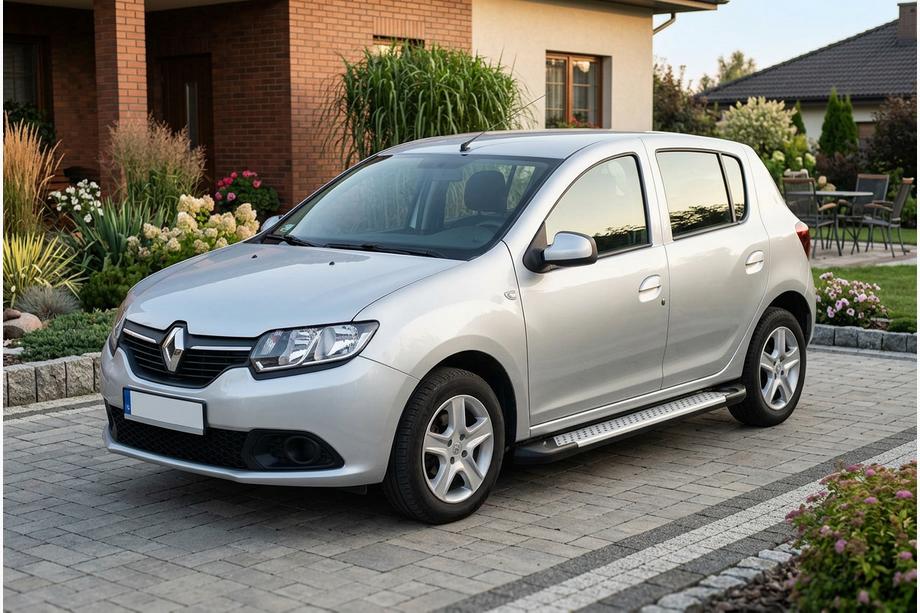 Renault Sandero 2013-2022 Progi Boczné Allmond Grey (2 szt., Aluminium) Image