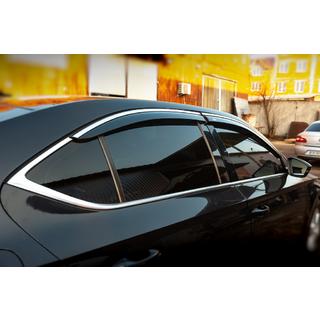 Deflektory szyb z chromowaną listwą SD (4 szt, Niken) Skoda Superb 2015-2024 zdjęcia 2