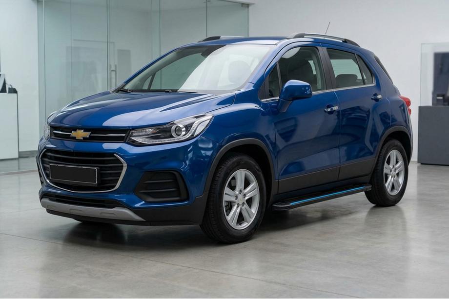 Chevrolet Trax 2012-2023 Progi Boczné Maya Blue (2 szt., Aluminium) Image