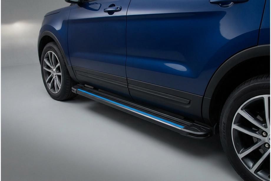 Ford Explorer 2011-2019 Progi Boczné Maya Blue (2 szt., Aluminium) Image