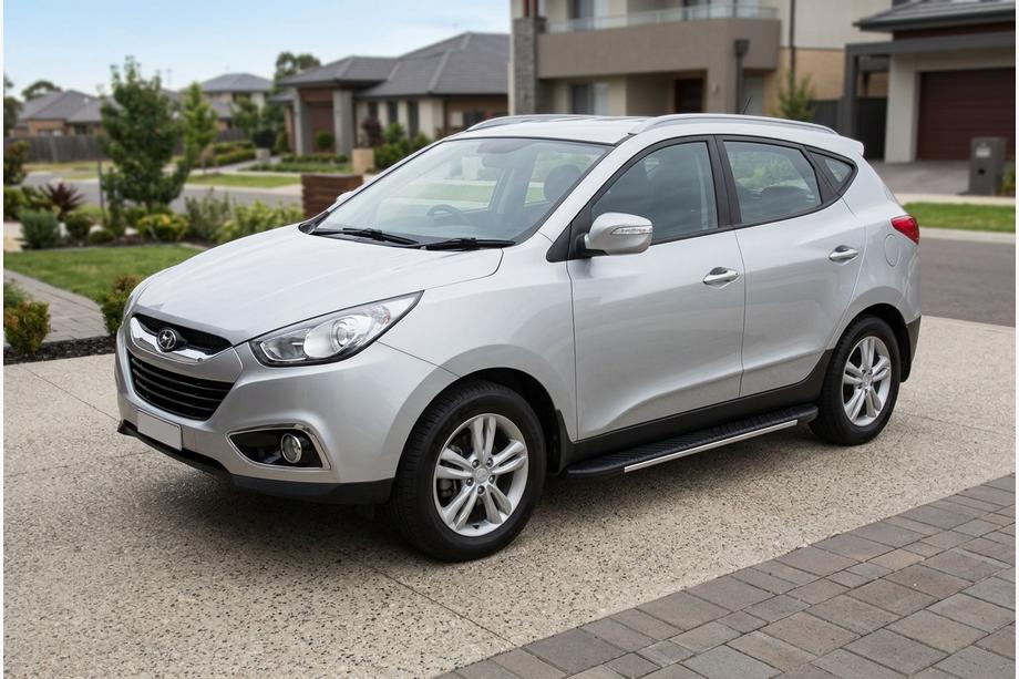 Hyundai IX-35 2010-2015 Progi boczne Bosphorus Grey (2 szt., aluminium) Image