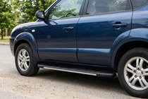 Hyundai Tucson JM 2004- Progi boczne Bosphorus Grey (2 szt., aluminium) zdjęcia 1