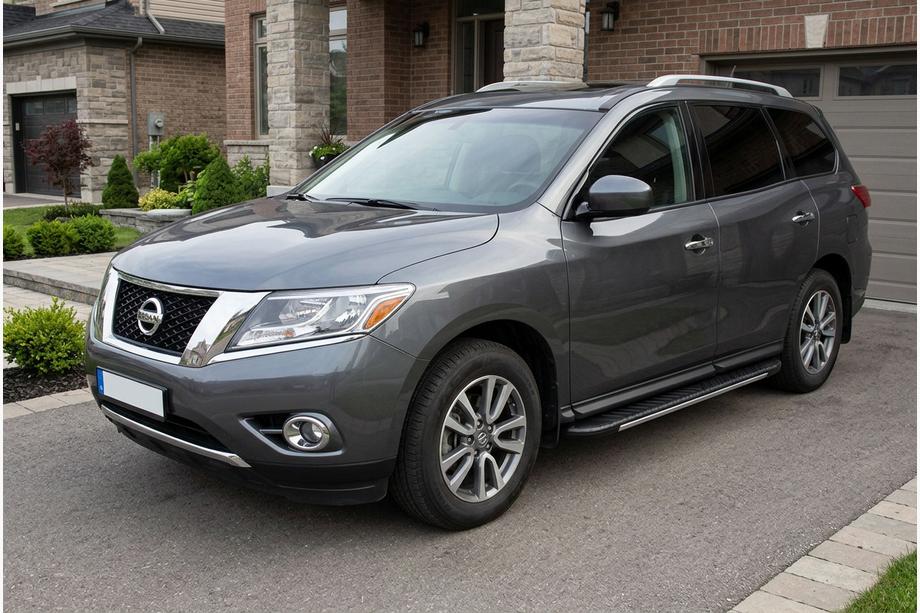 Nissan Pathfinder R52 2012-2021 Progi boczne Bosphorus Grey (2 szt., aluminium) Zdjęcia 1