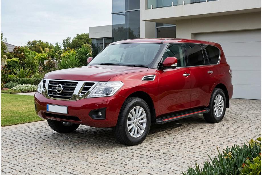 Nissan Patrol Y62 2010-2024 Progi Boczné Maya Red (2 szt., Aluminium) Image