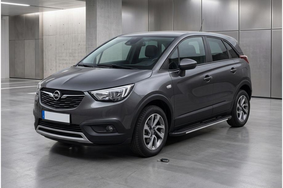 Opel Crossland X 2017-2024 Progi boczne Bosphorus Grey (2 szt., aluminium) Image