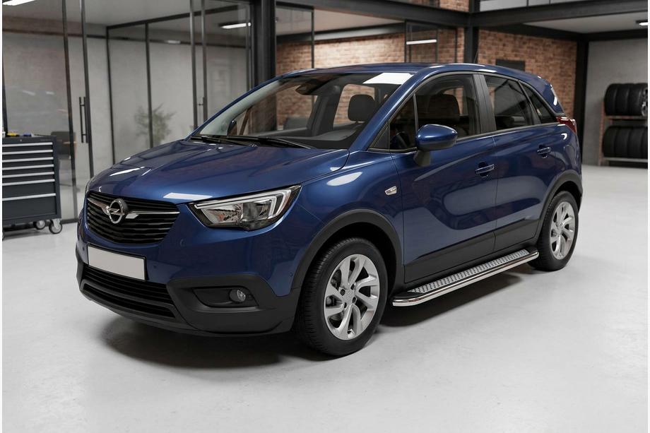 Opel Crossland X 2017-2024 Progi Boczne Maydos V2 (2 szt., Aluminium i Stal Nierdzewna) Image