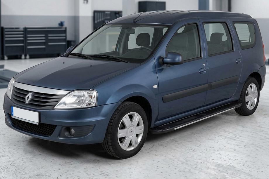 Renault Logan MCV 2005-2013 Progi boczne Bosphorus Grey (2 szt., aluminium) Image